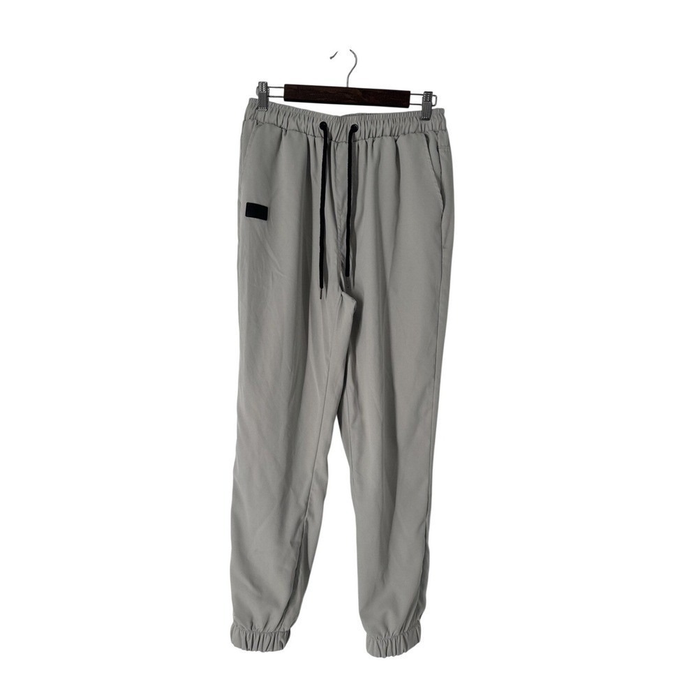 Manfinity Men's Medium Gray Cargo Jogger Pants Drawstring Streetwear Casual